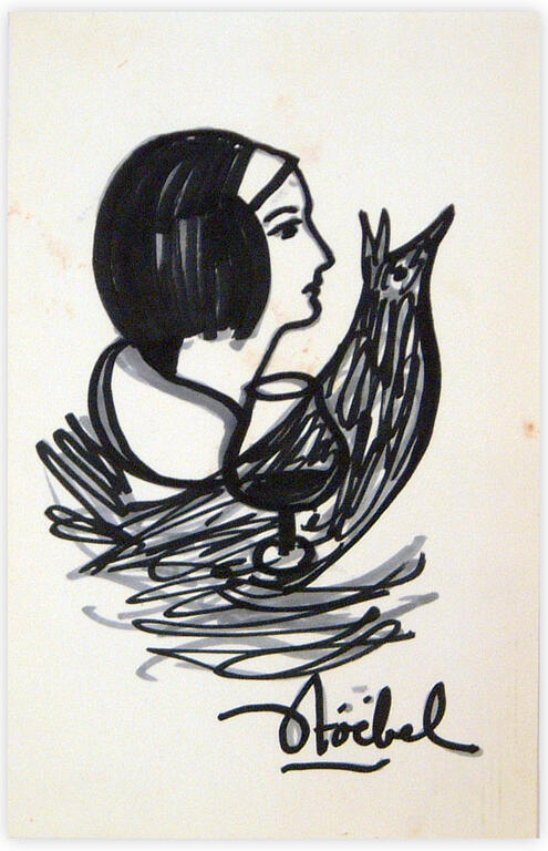 Catalogue raisonné, Edgar Stoëbel, la femme l'oiseau et la coupe — 