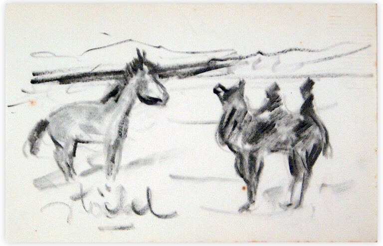 Catalogue raisonné, Edgar Stoëbel, scène animal — 