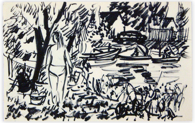 Catalogue raisonné, Edgar Stoëbel, dimanche au bord de l'eau — 