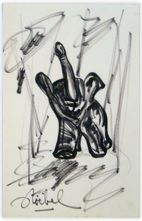 Catalogue raisonné, Edgar Stoëbel, scène de cirque - éléphant — 