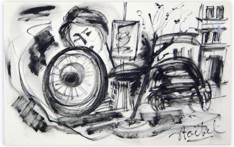 Catalogue raisonné, Edgar Stoëbel, (Montmartre ?) la rue… — 