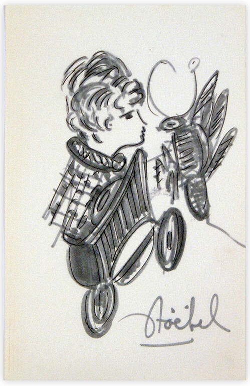 Catalogue raisonné, Edgar Stoëbel, femme et insecte — 