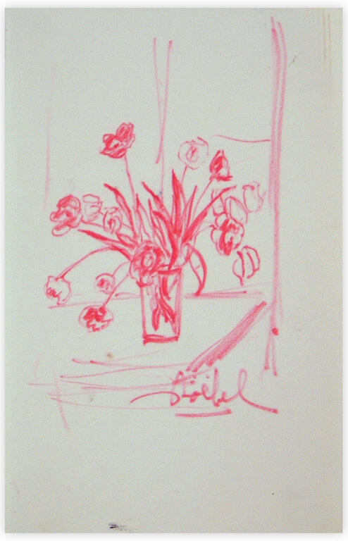 Catalogue raisonné, Edgar Stoëbel, pot et fleurs — 