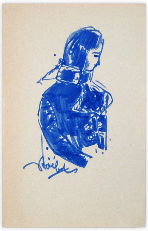 Catalogue raisonné, Edgar Stoëbel, costume hussard personnage — 