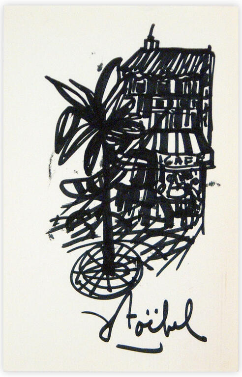 Catalogue raisonné, Edgar Stoëbel, terrasse de café — 