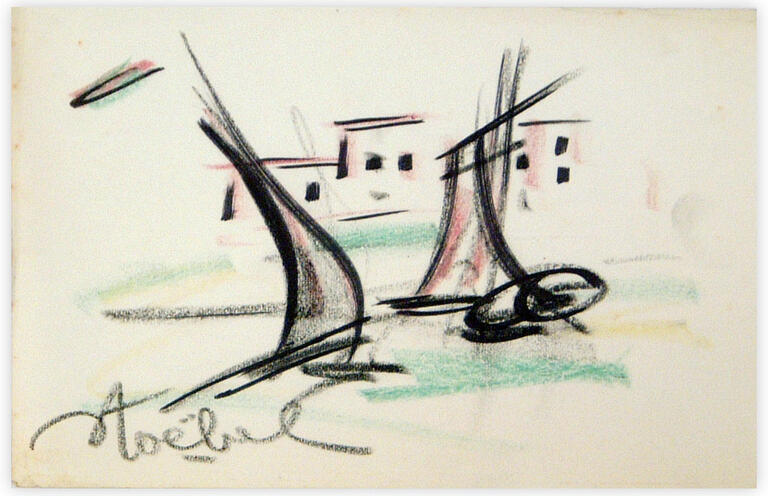 Catalogue raisonné, Edgar Stoëbel, voiles au port — 