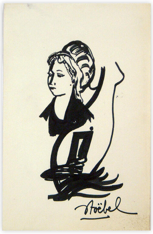 Catalogue raisonné, Edgar Stoëbel, compo avec femme — 