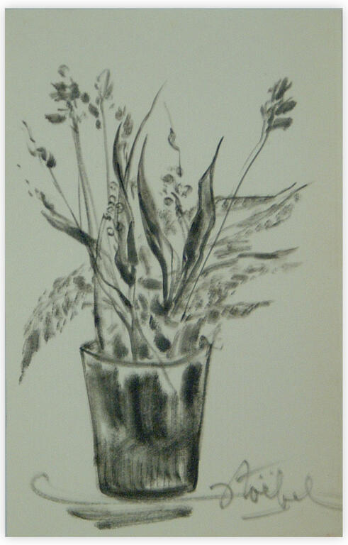 Catalogue raisonné, Edgar Stoëbel, pot et fleurs — 