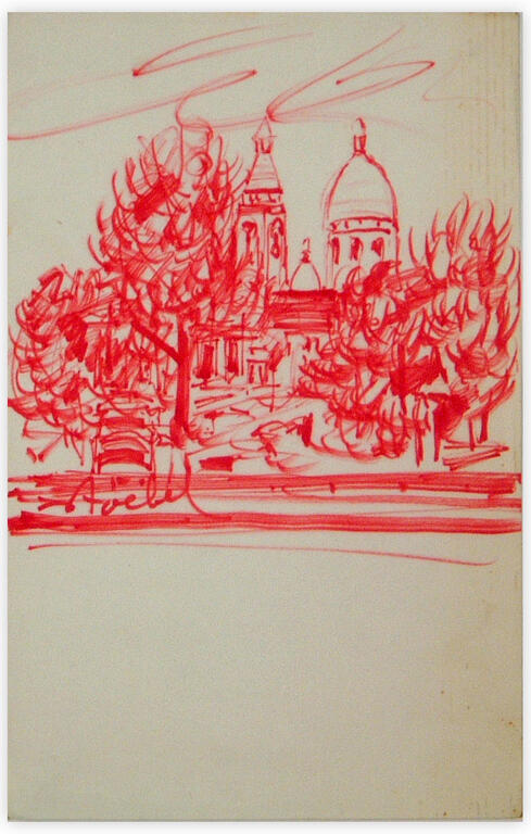 Catalogue raisonné, Edgar Stoëbel, Sacré-Cœur - vue de Montmartre — 