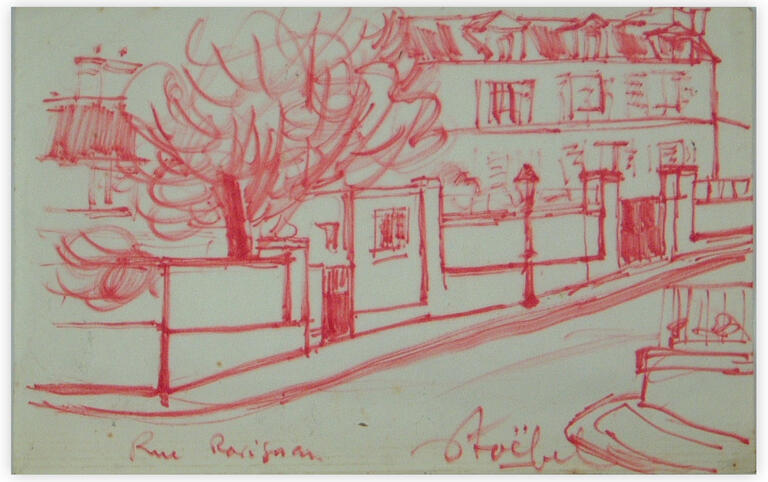 Catalogue raisonné, Edgar Stoëbel, rue Ra… ? (Montmartre) landscape — 