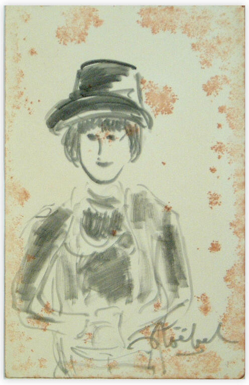 Catalogue raisonné, Edgar Stoëbel, femme au chapeau — 