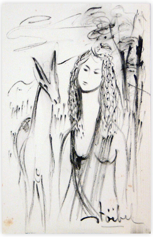 Catalogue raisonné, Edgar Stoëbel, la femme et la biche — 