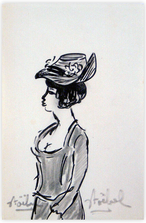 Catalogue raisonné, Edgar Stoëbel, femme au chapeau — 