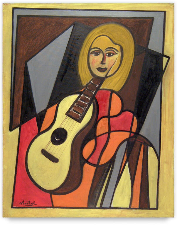 Catalogue raisonné, Edgar Stoëbel, femme guitare