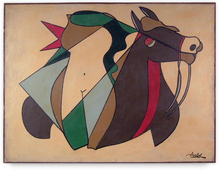 Catalogue raisonné, Edgar Stoëbel, compo femme et cheval