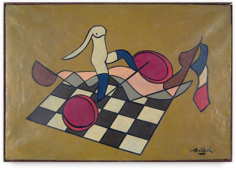 Catalogue raisonné, Edgar Stoëbel, la reine sur l'échiquier / l'équilibriste