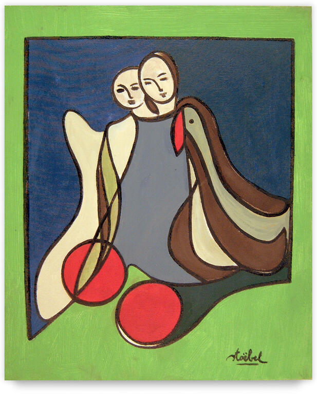 Catalogue raisonné, Edgar Stoëbel, couple et son dindon