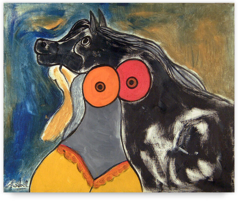 Catalogue raisonné, Edgar Stoëbel, compo femme et cheval