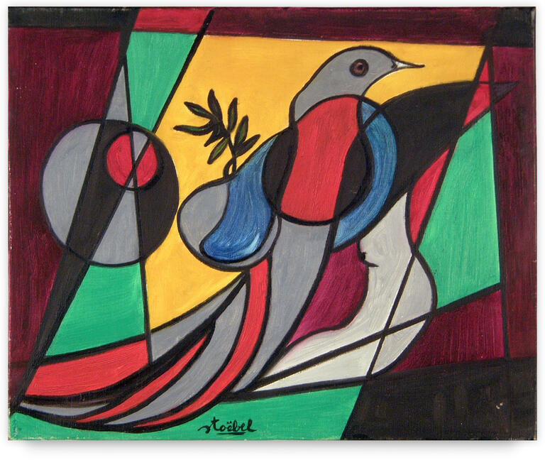 Catalogue raisonné, Edgar Stoëbel, compo à l'oiseau et au brin