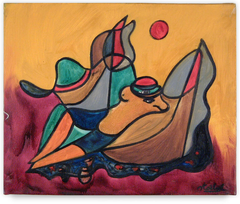 Catalogue raisonné, Edgar Stoëbel, La sieste à bord / compo personnage sur bateau