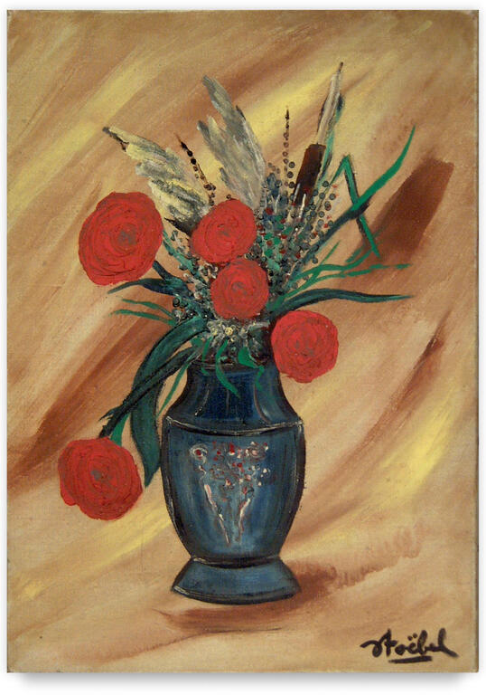 Catalogue raisonné, Edgar Stoëbel, nature morte - vase et fleurs