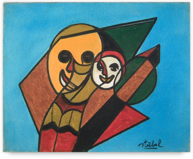 Catalogue raisonné, Edgar Stoëbel, compo femme / les sourires