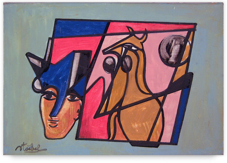 Catalogue raisonné, Edgar Stoëbel, composition tête et animal