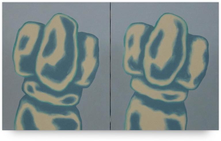 Catalogue raisonné, Jean-Paul Thaéron, Peinture diptyque XI - 2003