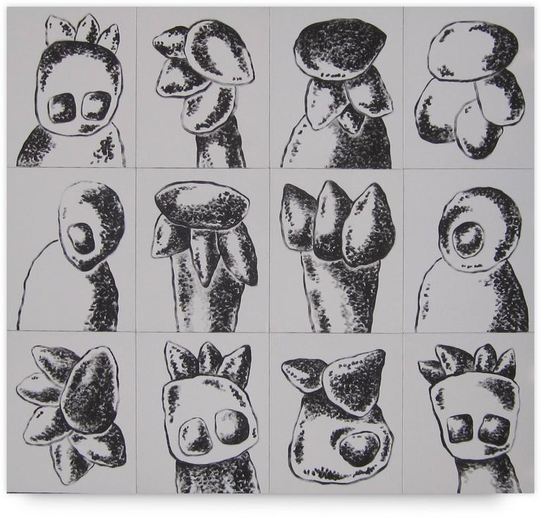 Catalogue raisonné, Jean-Paul Thaéron, Peinture polyptyque VIII - 2002