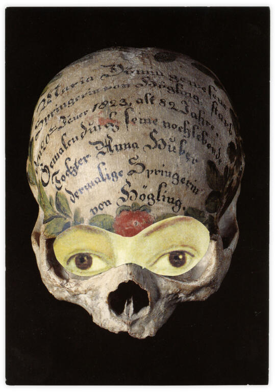 Catalogue raisonné, Henri Foucault, Double jeu, Crâne peint - 2025