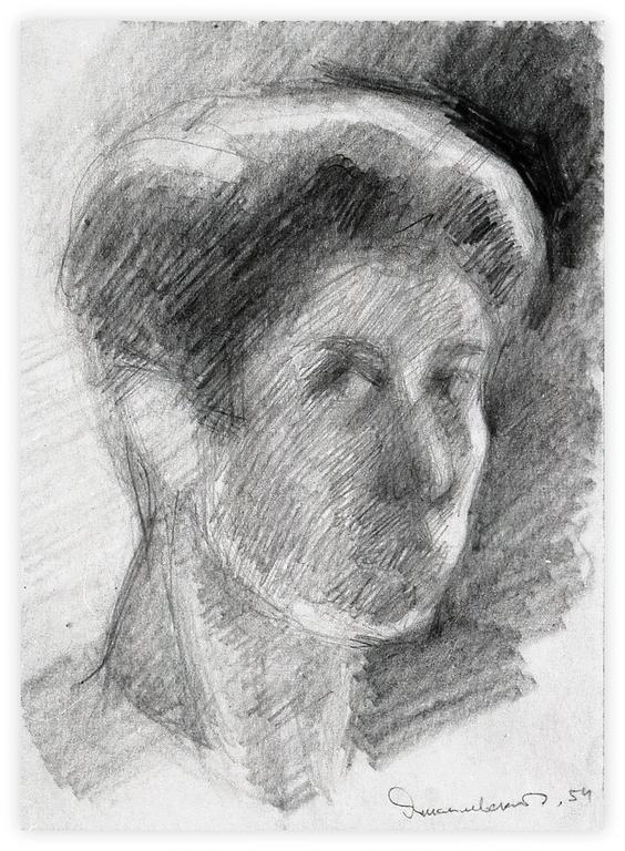Catalogue raisonné, Vladimir Yankilevsky, Self-portrait, 1954