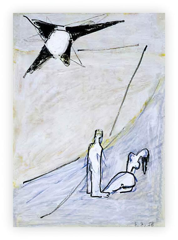 Catalogue raisonné, Vladimir Yankilevsky, Two on the Beach, 1958