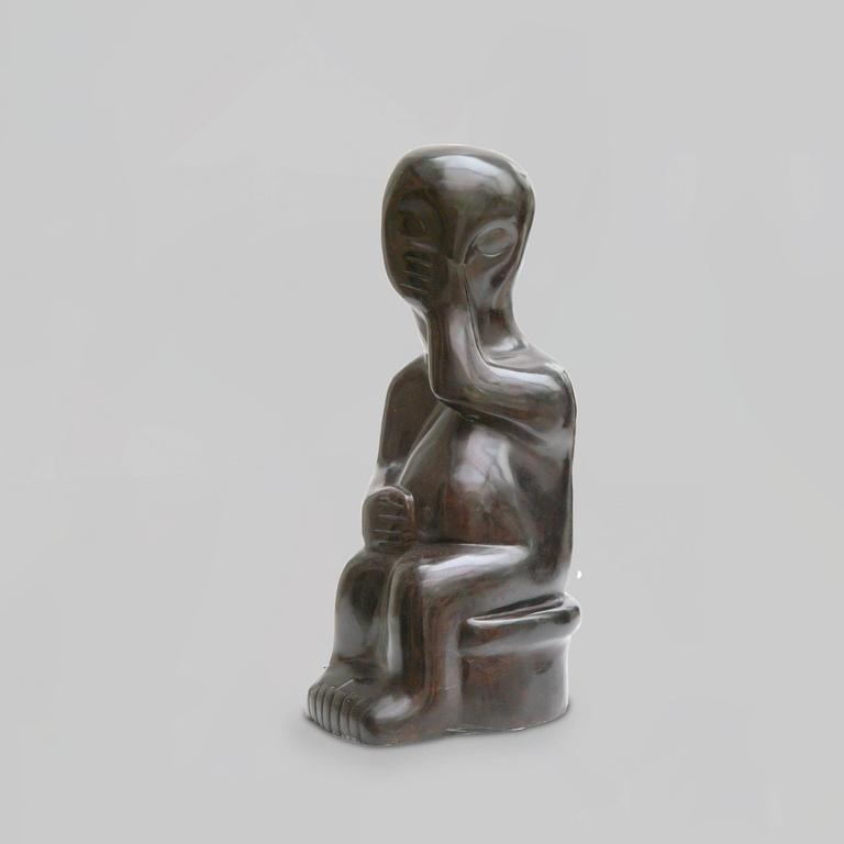 Achiam, Bébé sur le pot (Bronze) - 1959