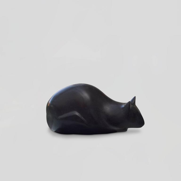 Achiam, Chat couché (Bronze) - 1992