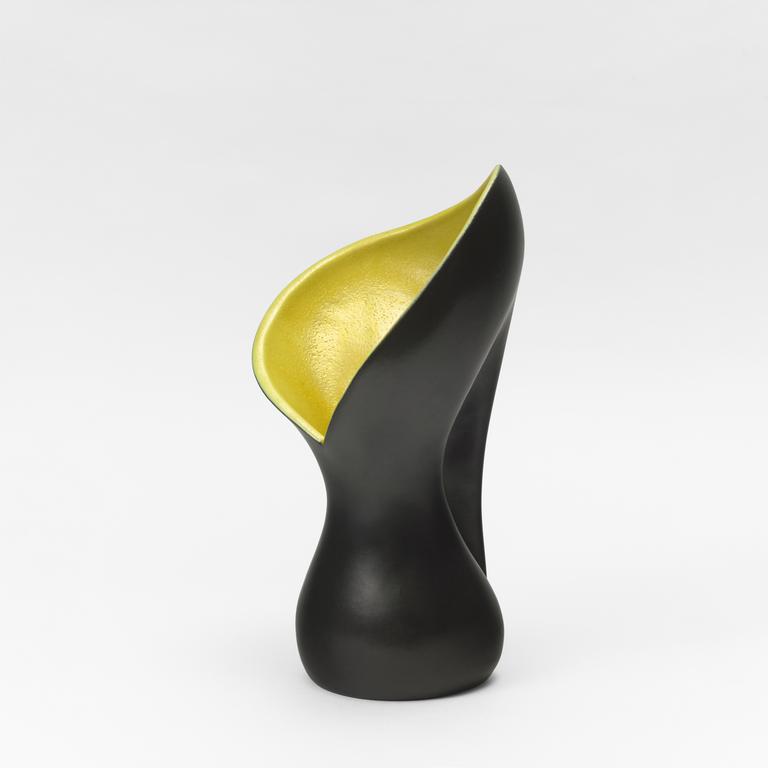Catalogue raisonné, Pol Chambost, Vase nervure (noir jaune). Modèle 1046 — 1954