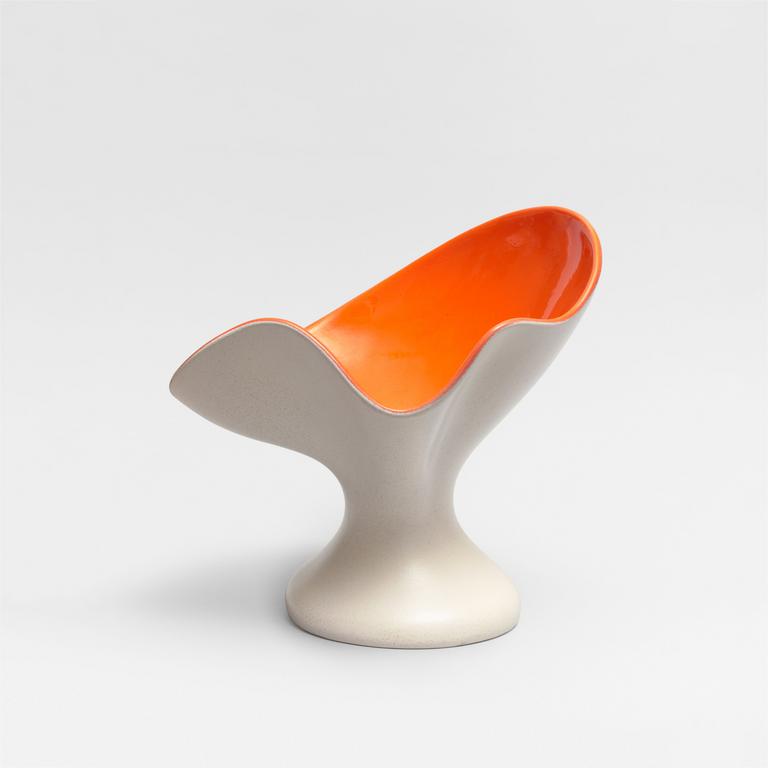 Catalogue raisonné, Pol Chambost, Vase corolle (blanc orange). Modèle 1056 — 1955