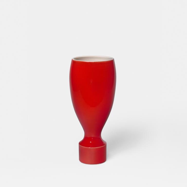 Catalogue raisonné, Pol Chambost, Vase coupe (rouge blanc). Modèle 2059 — 1956