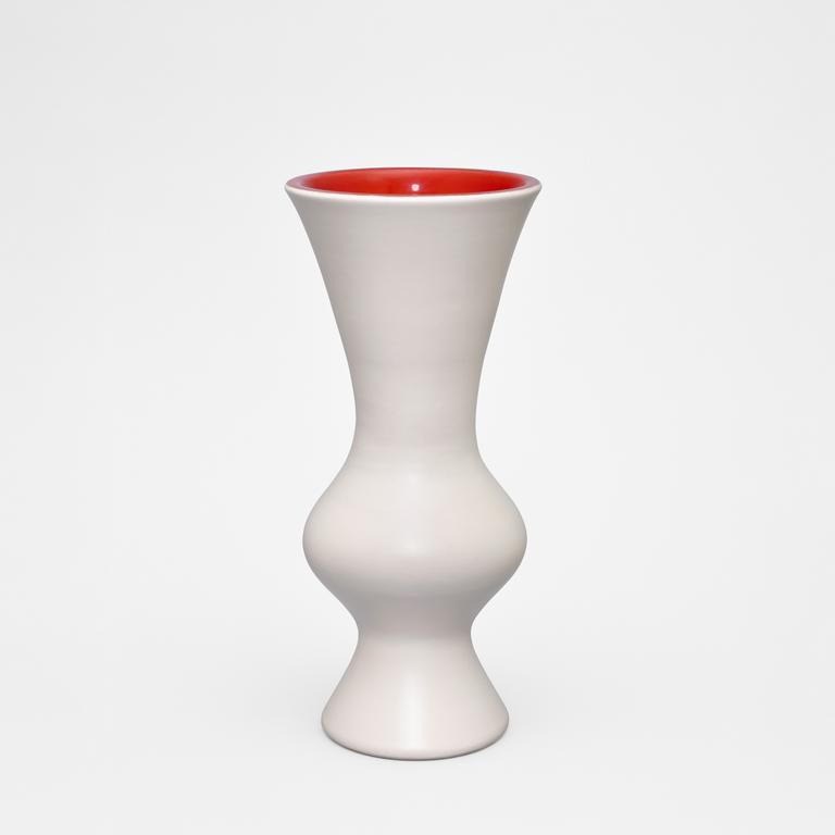 Catalogue raisonné, Pol Chambost, Vase balustre (blanc rouge). Modèle 854 — 1952
