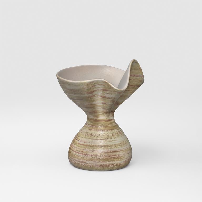 Catalogue raisonné, Pol Chambost, Vase corolle (vert brun beige). Modèle 1055 — 1955