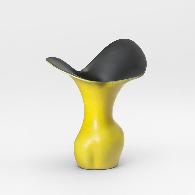 Catalogue raisonné, Pol Chambost, Vase bustier (jaune noir). modèle 1040 — 1954
