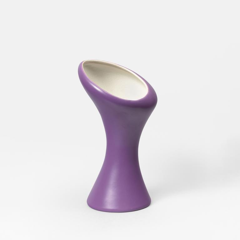 Catalogue raisonné, Pol Chambost, Vase oeil (mauve blanc). Modèle 1088 — 1955