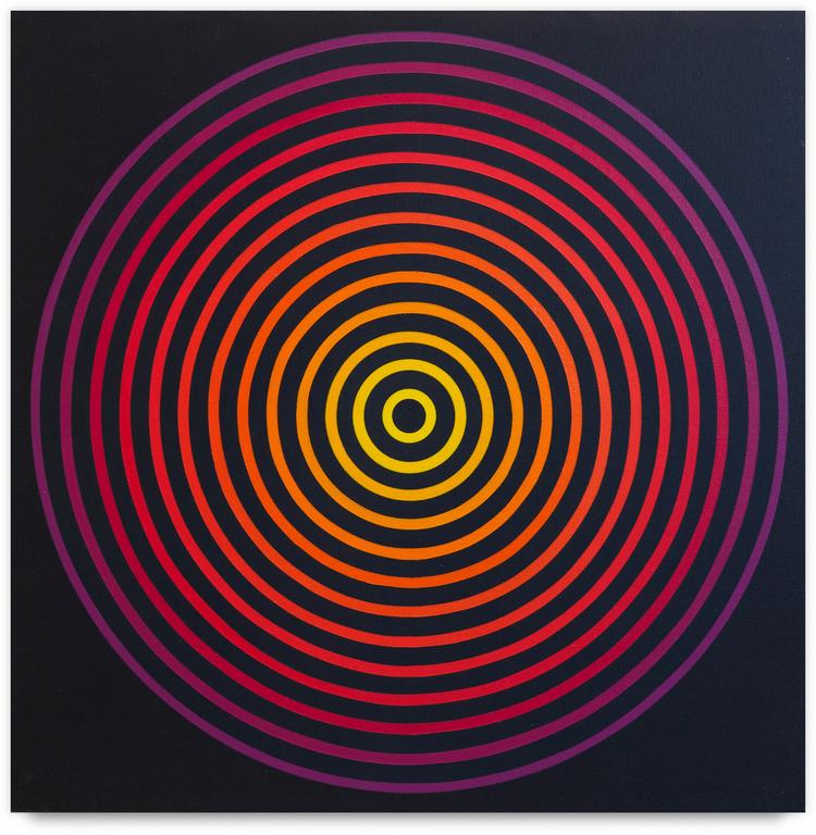 Horacio Garcia Rossi, Cercle concentrique couleur (retour) - 1977 