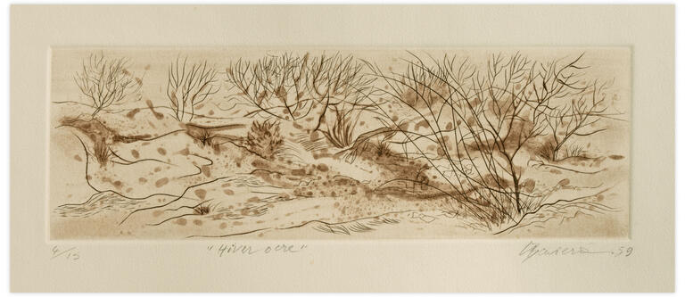 Catalogue raisonné, Henri Baviera, HIVER OCRE — 1958