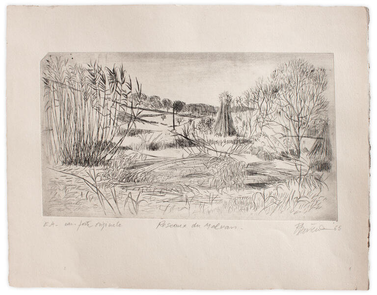 Catalogue raisonné, Henri Baviera, ROSEAUX DU MALVAN — 1965