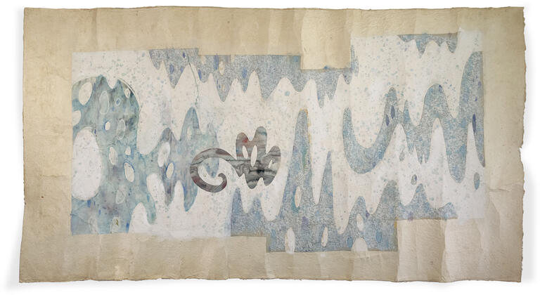 Catalogue raisonné, Daniel Boursin, 4F blue waves — 2000