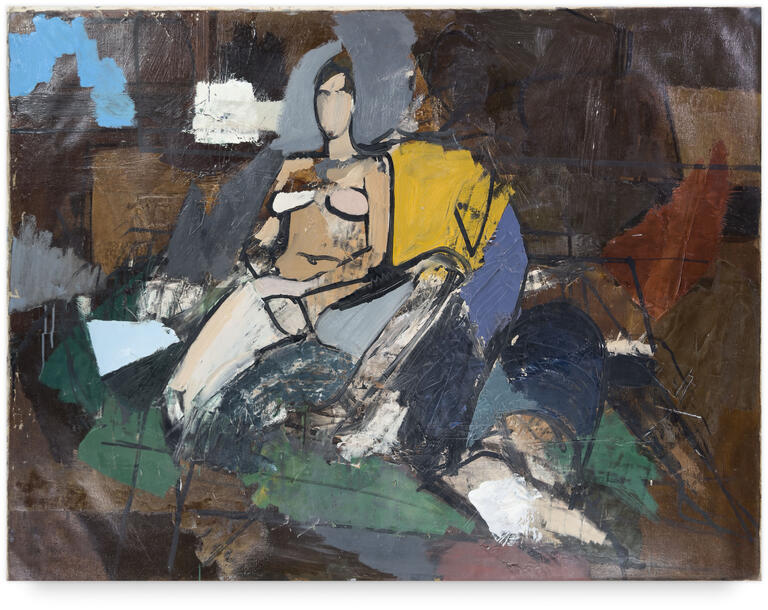 Catalogue raisonné, Michel Mousseau, Nu au bleu, circa 1962