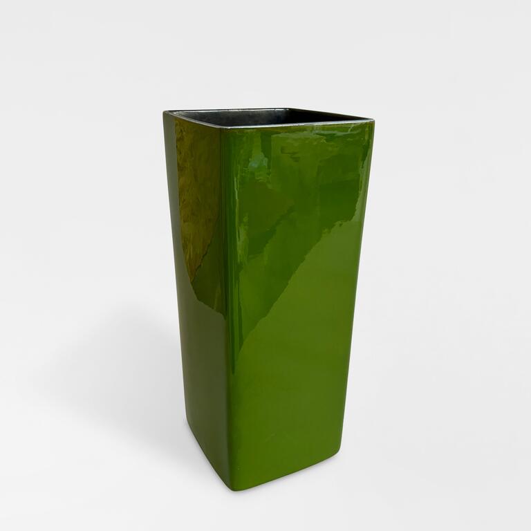 Catalogue raisonné, Pol Chambost, Haut vase quadrangulaire (vert noir). Modèle 1264 — 1961