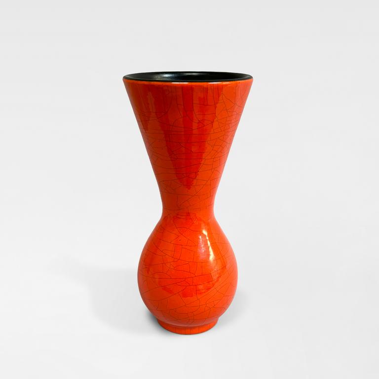 Catalogue raisonné, Pol Chambost, Vase à base «œuf» et col tronconique inversé (or). Modèle 855 — 1954