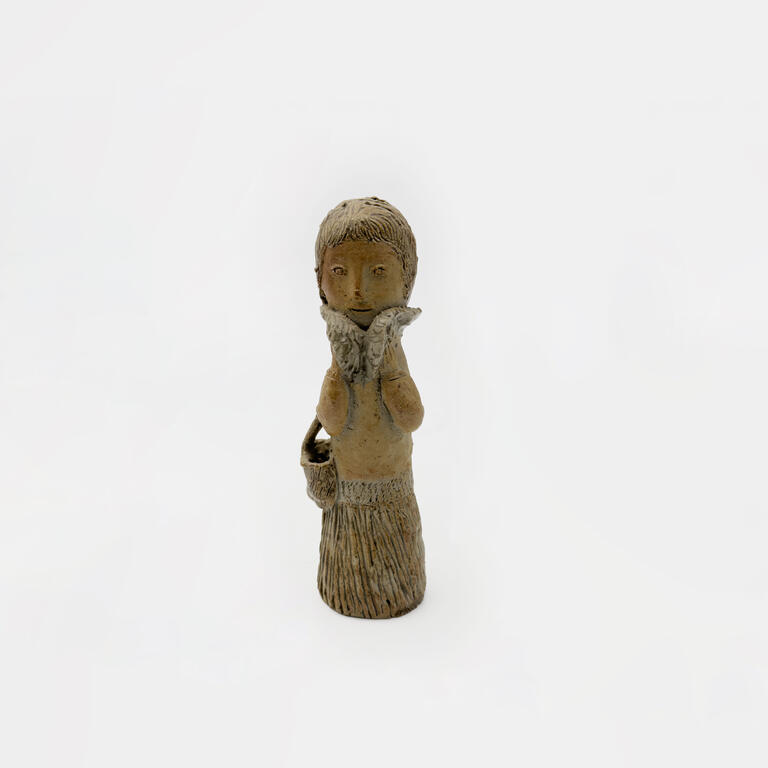 Catalogue raisonné, Jean & Jacqueline Lerat, Femme se protégeant du froid (bouquetière). 1971.