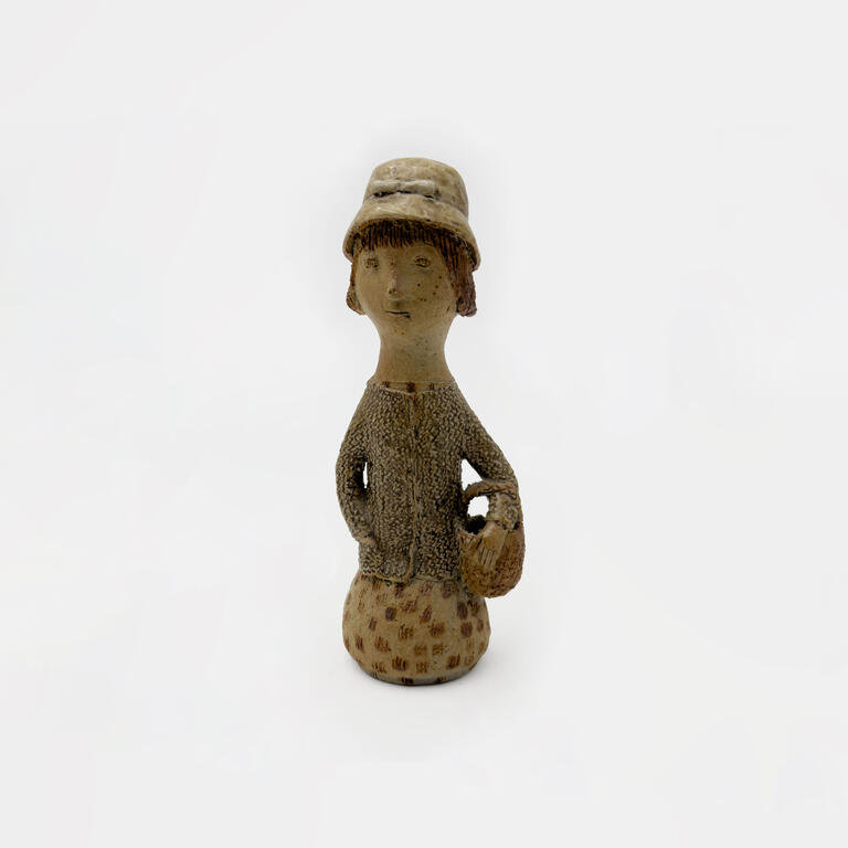 Catalogue raisonné, Jean & Jacqueline Lerat, Femme à la jupe bouffante à carreaux ( bouquetière).1970.